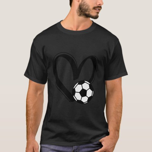 Soccer Ball Heart T_Shirt