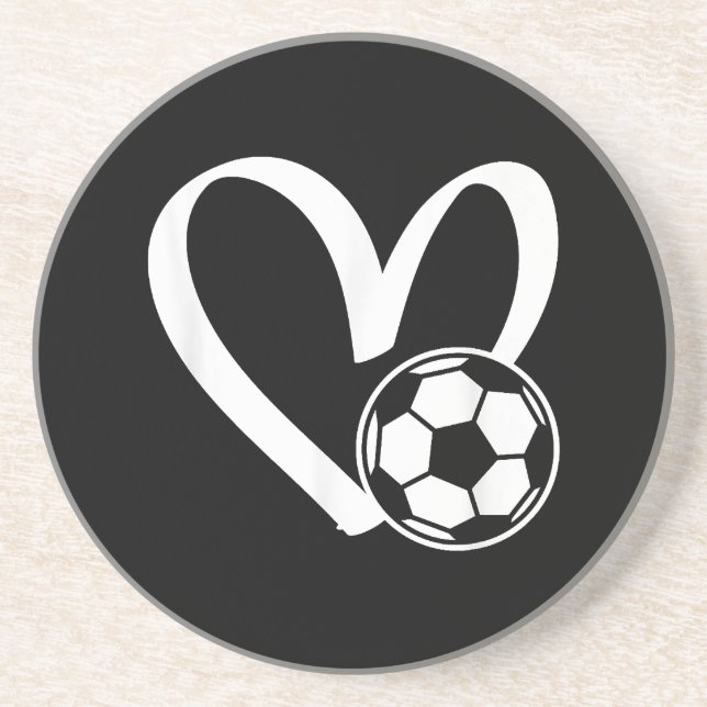 Soccer Ball HeartSoccer Ball Heart Coaster (Front)