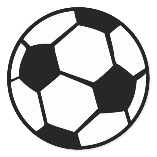 soccer ball icon classic round sticker | Zazzle