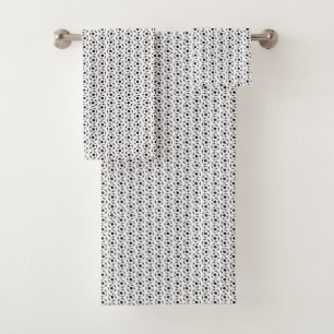Soccer Ball Icons CUSTOM BACKGROUND COLOR Bath Towel Set