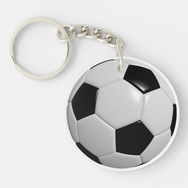 Soccer Ball ID TAG or Personalized Text Keychain (Front)