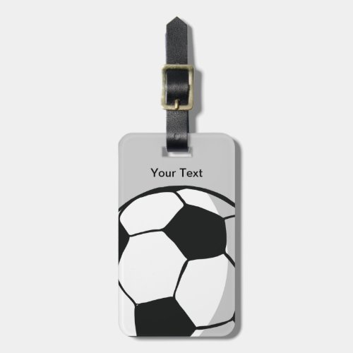 Soccer Ball Illustration Luggage Tag