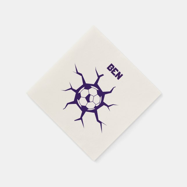 Soccer Ball in a wall Napkins (Corner)