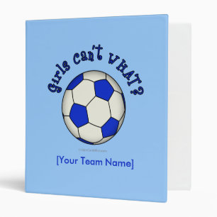 Soccer Ball in Blue Binder