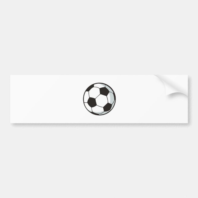 Soccer Ball in Cartoon Style Bumper Sticker (Front)