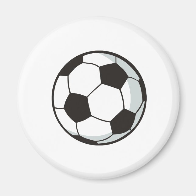 Soccer Ball in Cartoon Style Magnet (Front)
