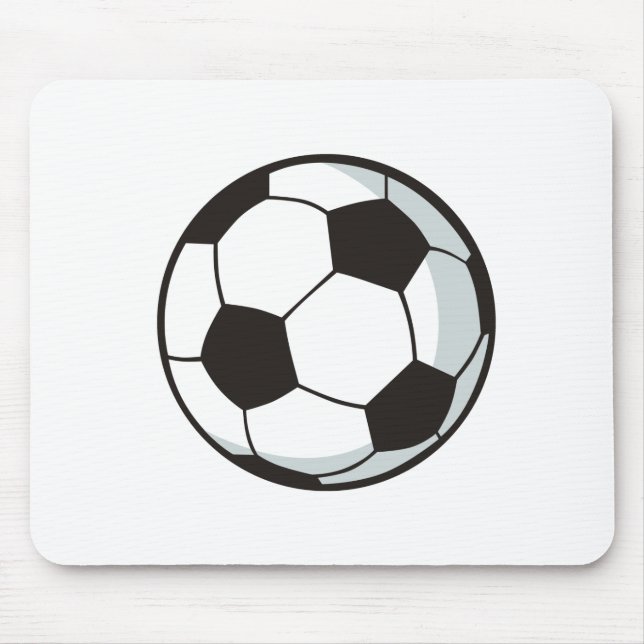 Soccer Ball in Cartoon Style Mouse Pad (Front)