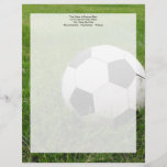 Soccer Ball in Grass Letterhead