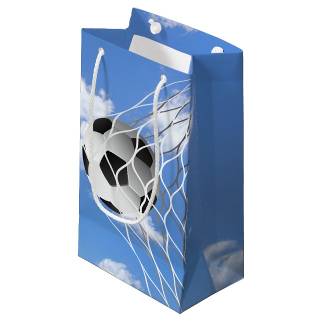 Soccer Ball in Net Small Gift Bag (Front Angled)