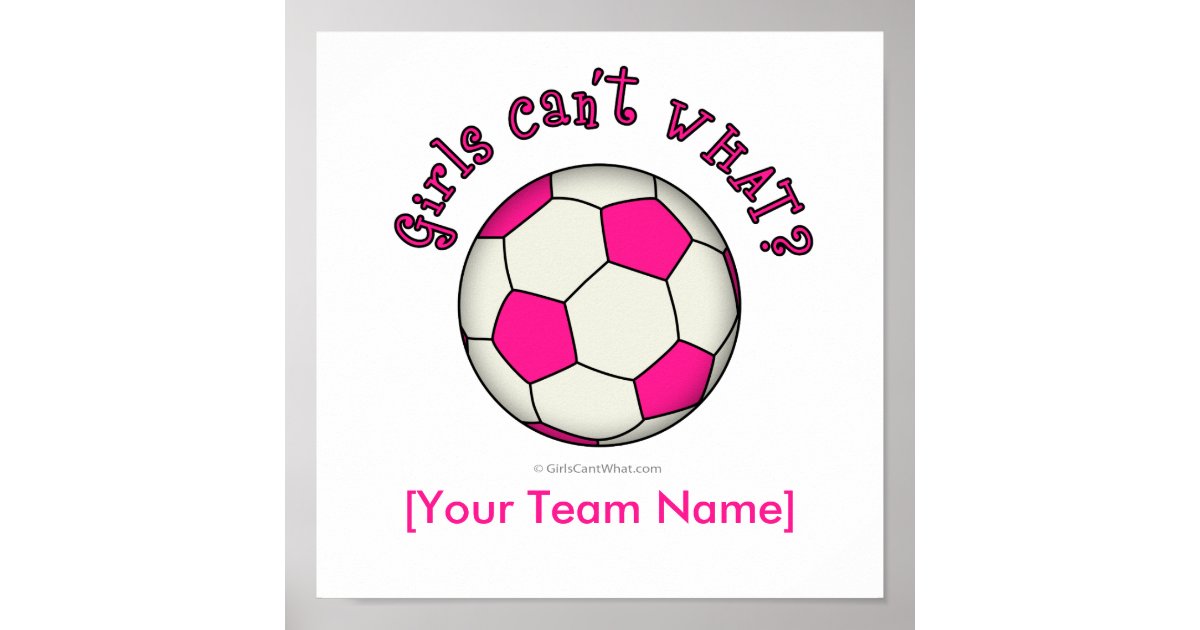 Soccer Ball in Pink Poster Zazzle com