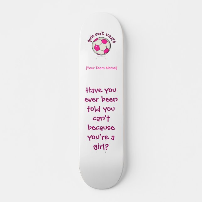 Soccer Ball in Pink Skateboard Deck (Front)