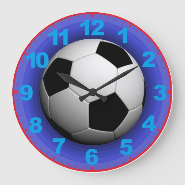Soccer Ball IN The Clock With Numbers (Front)