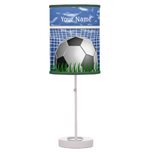 Soccer ball in the net - summer day, table lamp