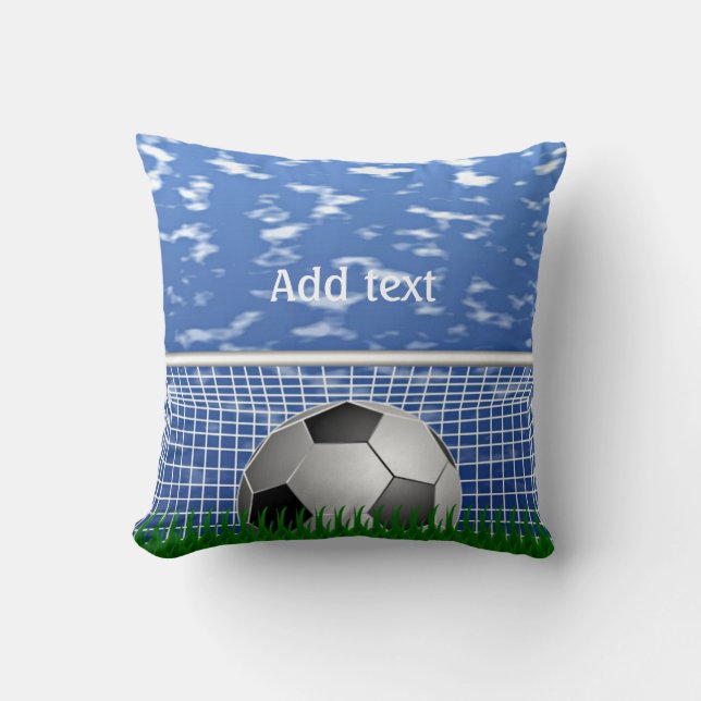Soccer ball in the net, template, throw pillow (Front)