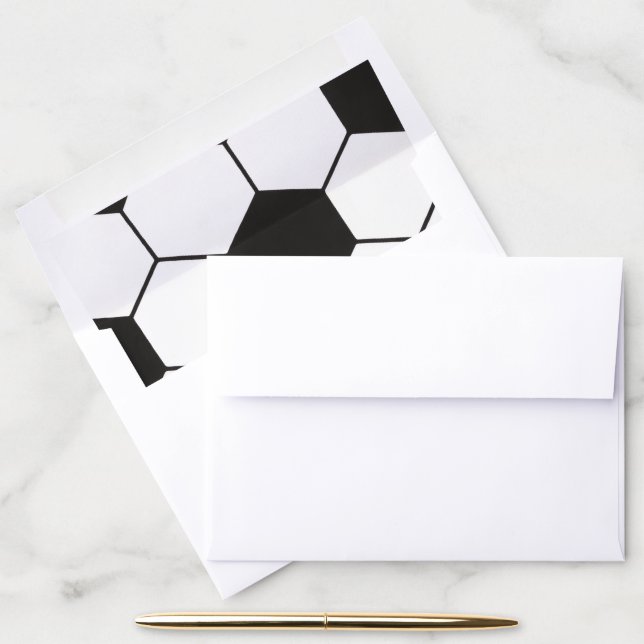Soccer Ball Inspired Pattern Geometric Print  Envelope Liner (Desk)