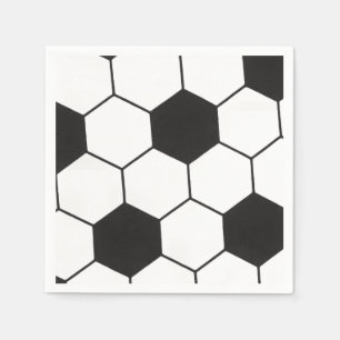 Soccer Ball Inspired Pattern Geometric Print  Napkins