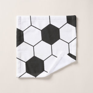 Soccer Ball Inspired Pattern Geometric Print Wash Cloth