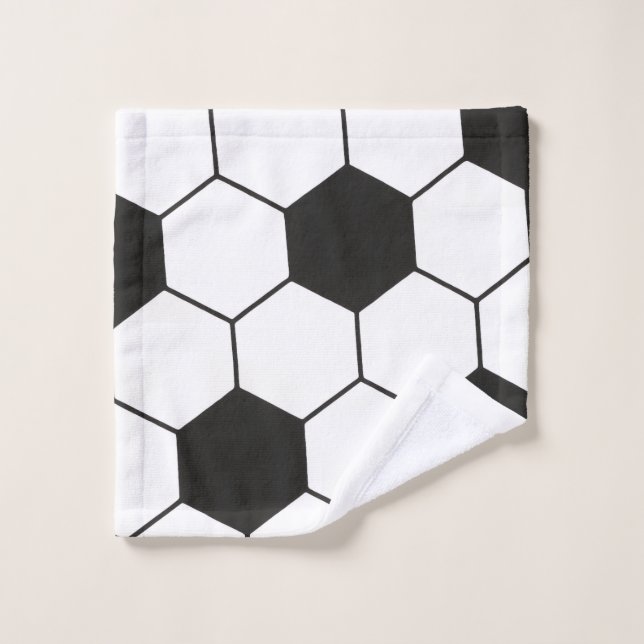 Soccer Ball Inspired Pattern Geometric Print  Wash Cloth (Wash Cloth)