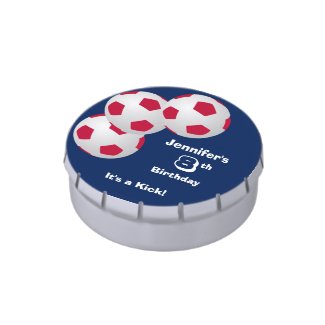 Soccer Ball Jelly Belly Candy Tin Party Favor