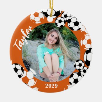 Soccer Ball Keepsake Ceramic Ornament by tshirtmeshirt at Zazzle