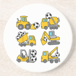 Soccer Ball Kids Football Construction Trucks Coaster
