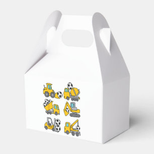 Soccer Ball Kids Football Construction Trucks Favor Boxes