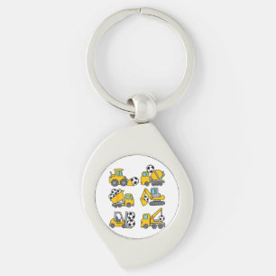 Soccer Ball Kids Football Construction Trucks Keychain