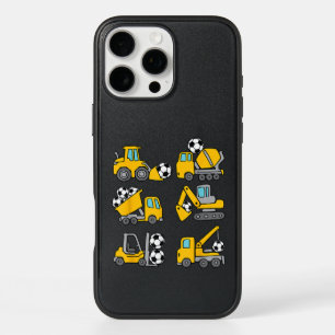 Soccer Ball Kids Football Construction Trucks iPhone 16 Pro Max Case