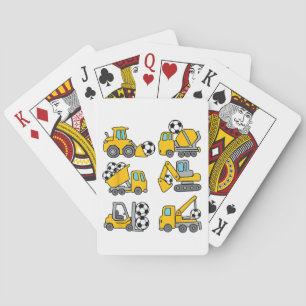 Soccer Ball Kids Football Construction Trucks Poker Cards