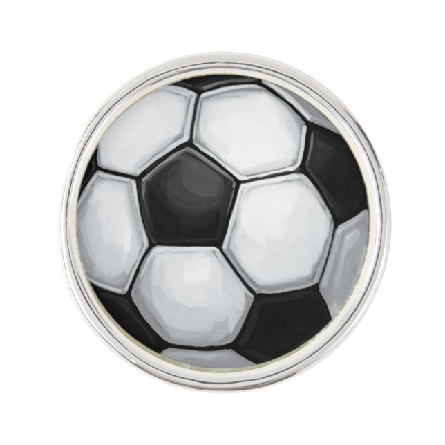 Soccer Ball Lapel Pin (Front)