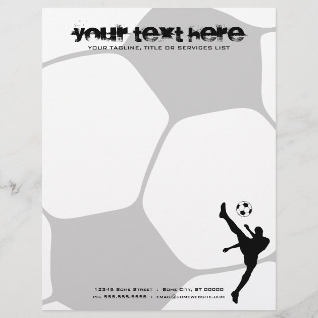 soccer ball letterhead | Zazzle