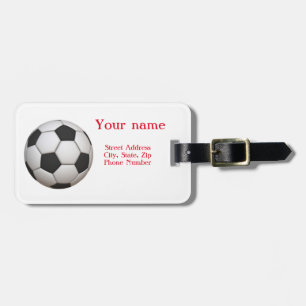 Soccer Ball Luggage Tag