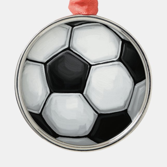 Soccer Ball Metal Ornament (Front)