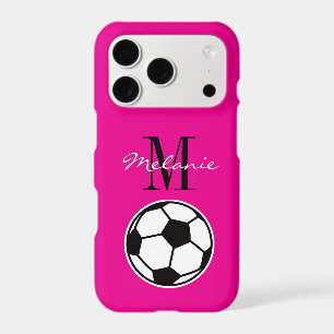 Soccer ball monogram personalized sports iphone 18 pro case