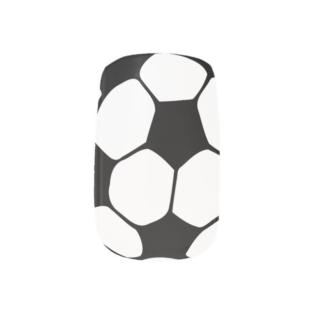Soccer ball nails minx nail wraps (Right Thumb)