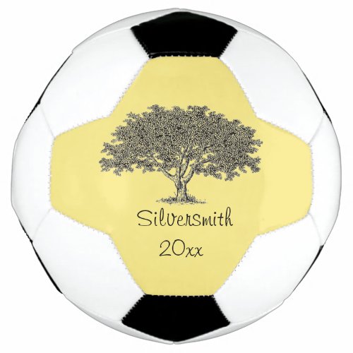 Soccer Ball _ Name and Date with Family Tree