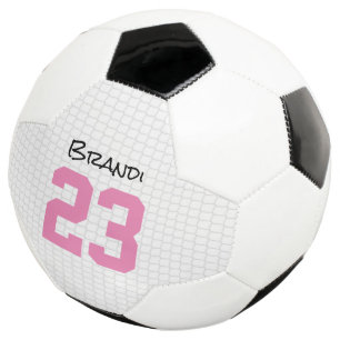 Soccer Ball NAME Birth YEAR Sports Pink Girl Fun