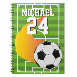 Soccer Ball Name Jersey Number Sports Notebook