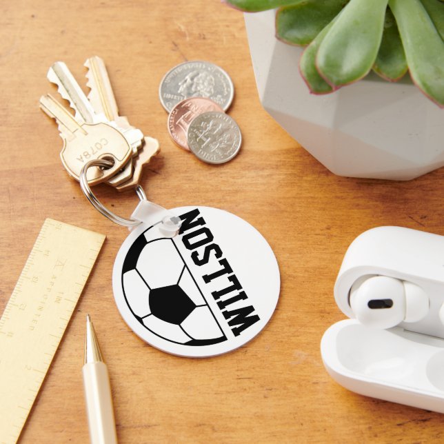 Soccer Ball Name Keychain (Desk)