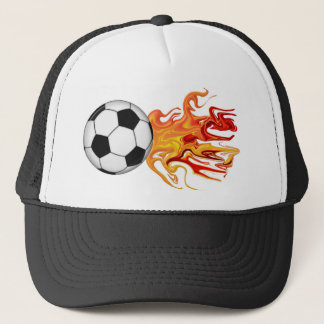Soccer Ball of Fire Trucker Hat