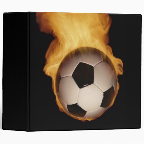 Soccer Ball On Fire Avery Binder