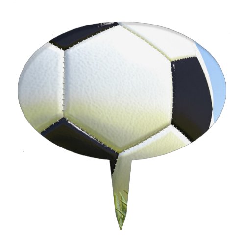 Soccer ball on grass cake topper