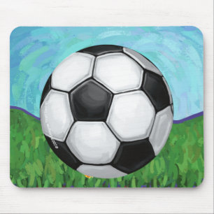 Soccer Ball on Grass Mousepad