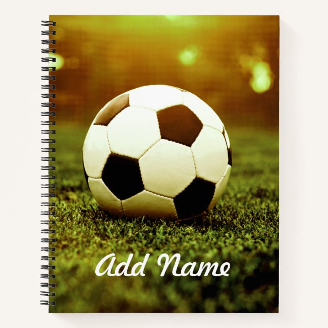 Soccer Ball on Grass Notebook (Front)