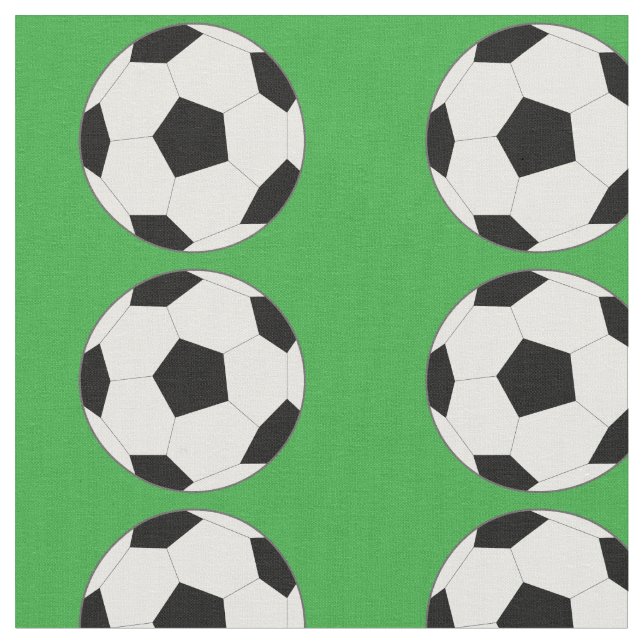 Soccer Ball on Green Fabric (Close Up)