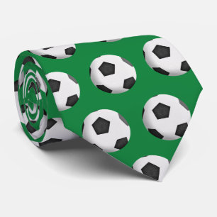 soccer ball on green neck tie