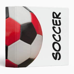 Soccer, Ball on white 3 Ring Binder