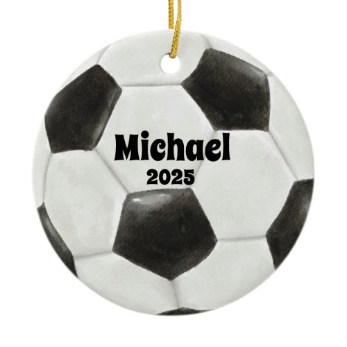 Soccer Ball Ornament, Ornament, Kids Sports Ceramic Ornament