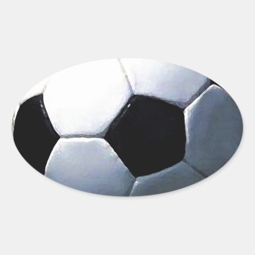 Soccer Ball Oval Sticker