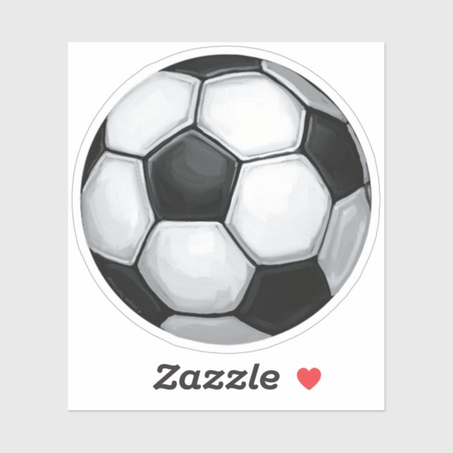 Soccer Ball Painted Art Sticker (Sheet)